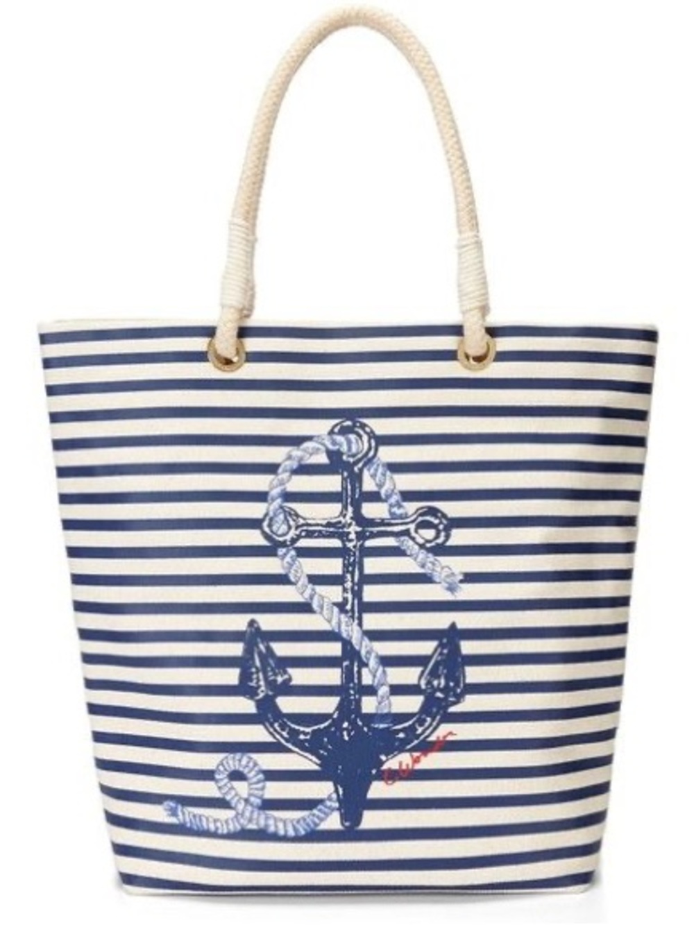 CWonder Nautical Printed Canvas Bucket Tote Bag